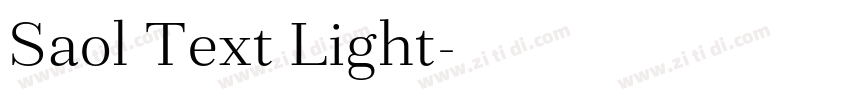 Saol Text Light字体转换